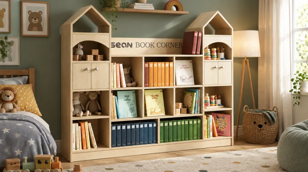 খেলার ঘরে বই ও খেলনাসহ Sean Book Corner বুকশেলফ